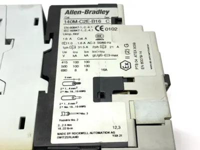 USED ALLEN-BRADLEY 190S-ANDJ2-CB16C SER. B