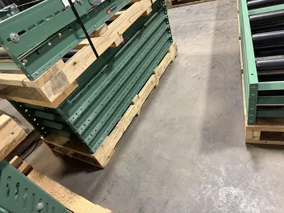 Roach Conveyors 21" x 5' with supports, rollers on 12" centers
