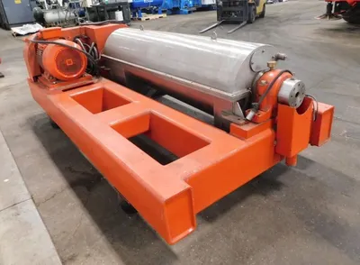 SCI LW 350 x 1550mm oilfield decanter centrifuge skid, 304SS.