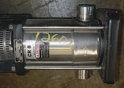 USED GRUNDFOS IN LINE VETICAL CONFIGURED CENTRIFUGICAL PUMP