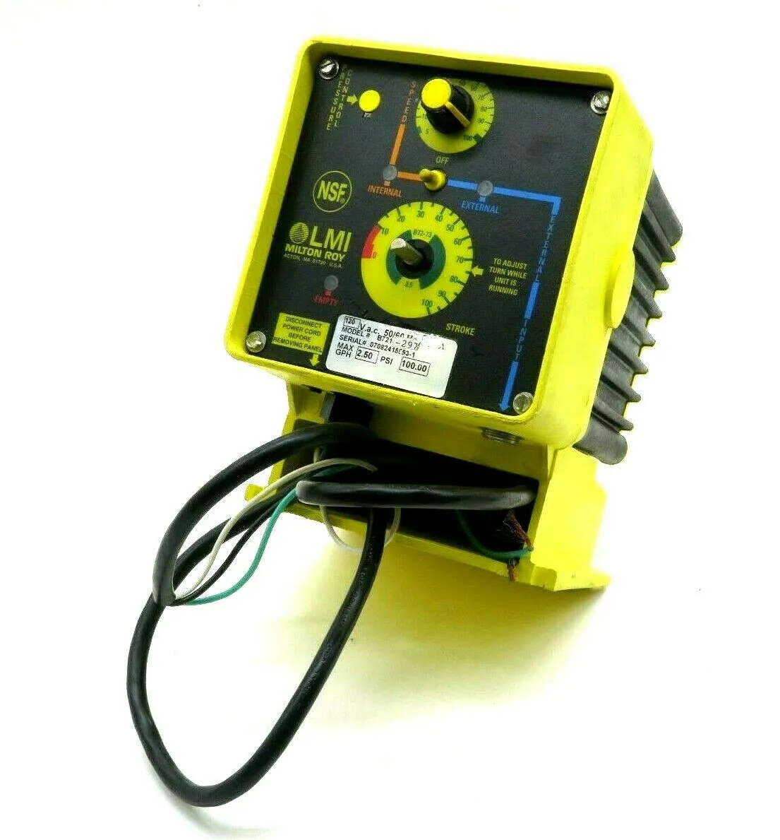 USED LMI PUMPS B721-297 METERING PUMP PULSE INPUT 50/60HZ B721297