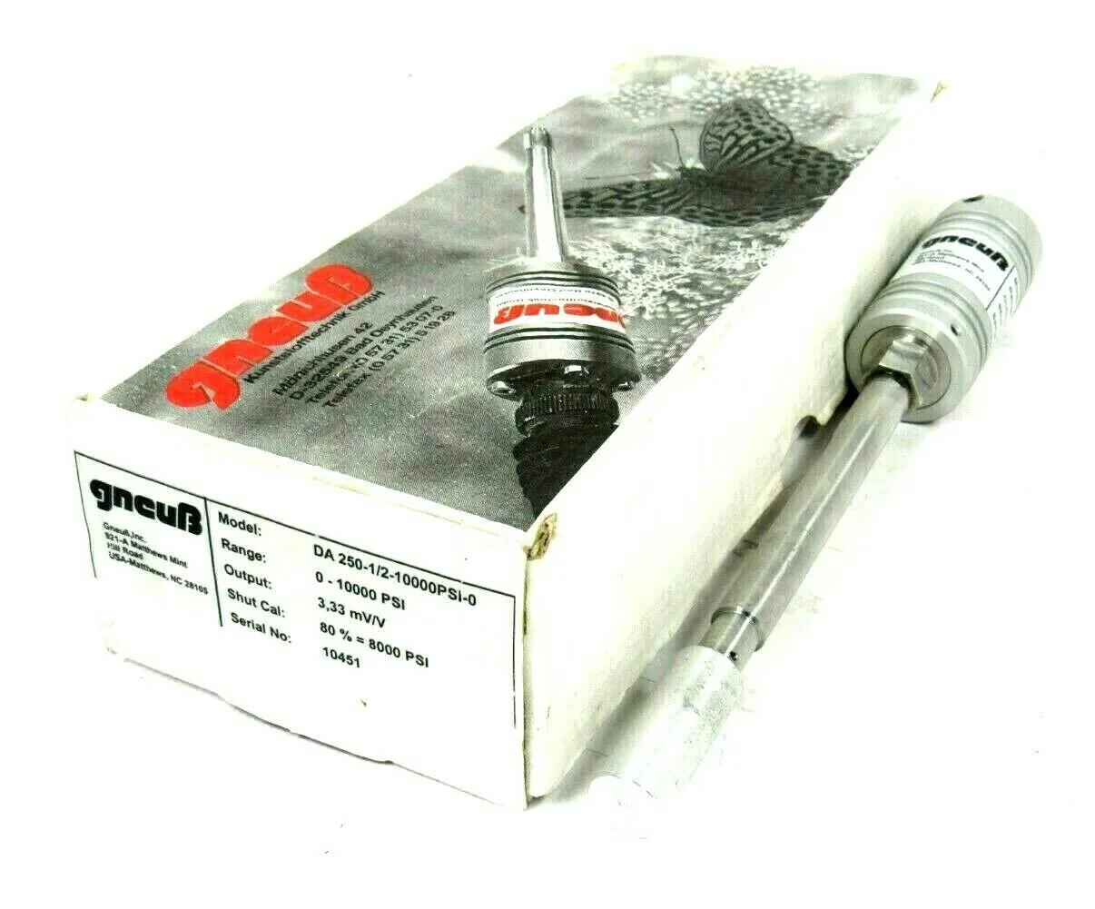 NEW GNEUB DA250-1/2-10000PSI-0 PRESSURE TRANSDUCER DA2501210000PSI0