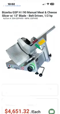 Bizerba GSPH 2025 Manual Gravity Slicer **NEW** in box $1000 off retail price