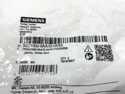 New | in-Stock Siemens Holder, Universal, 3-Fold, Plastic/Metal LOT OF 3 Panel Mounts Michigan US | Maverick Industrial Sales #1391362