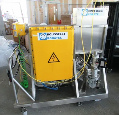 Rousselet Robatel RC 30 VxR XP basket centrifuge, Hastelloy C-22.