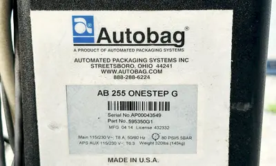 USED 2014 AUTOMATED PACKAGING SYSTEMS AUTOBAG 255 ONESTEP “G”