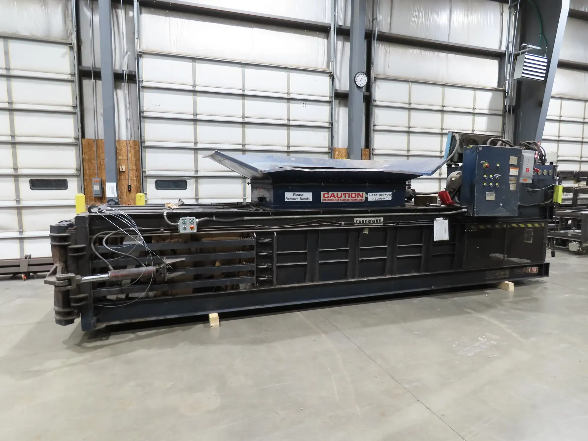 MaxPak Horizontal Cardboard Box Baler 48x42x72" Compactor Recycler 30Hp 460V