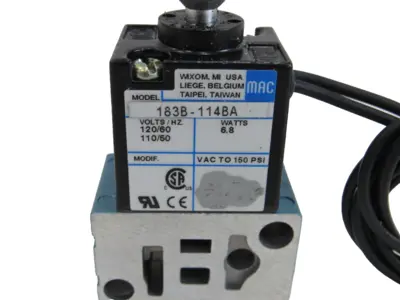 NEW MAC VALVES 183B-114BA SOLENOID VALVE 183B114BA