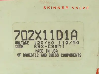 Honeywell 702X11D1A 1/4" NPT 2-Way Skinner Solenoid Valve 120v N.C. 115Psi.