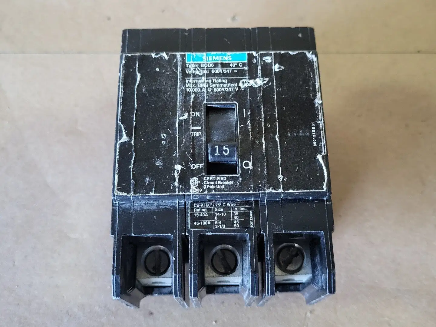 USED SIEMENS BQD6315