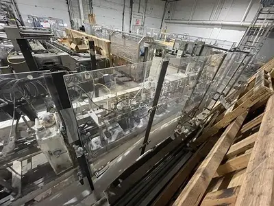 Bartelt model IM7 Pouch Packager with AMS Auger Filler and  liquid filler