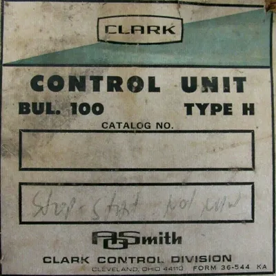 NEW CLARK 1H2-3 CONTROL STATION 1H23