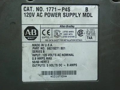 Used ALLEN BRADLEY 1771P4S Power Supplies | HGR 24 #738880