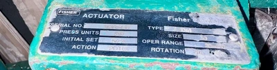 10" Fisher 8560 Butterfly Control Valve