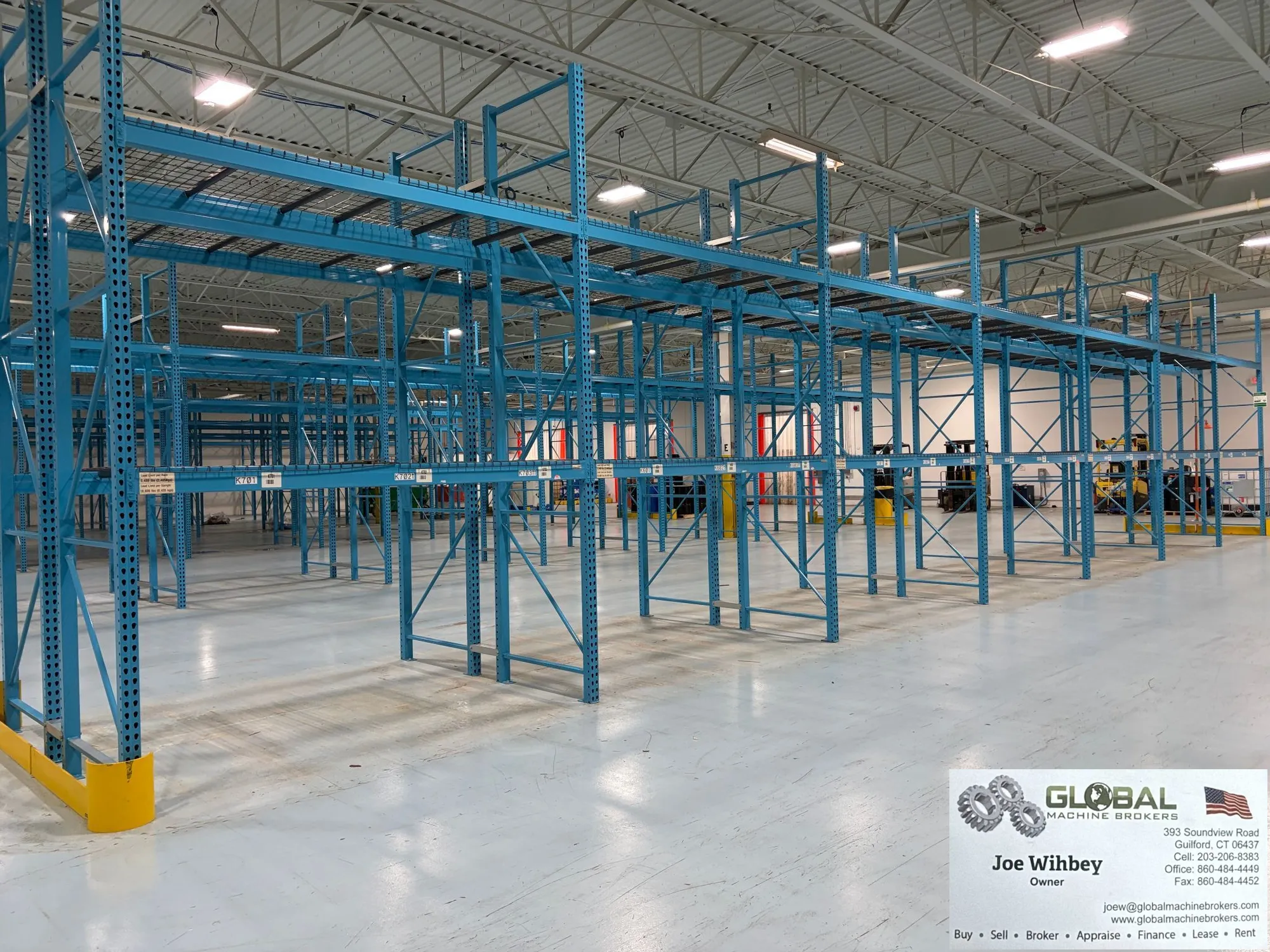 Prestine Pallet Racking 15' Tall x 10' long x 42" deep - light blue color, 105 sections