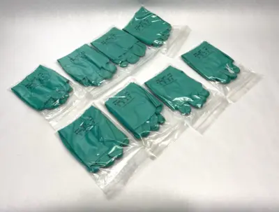 USED ANSELL ALPHATEC SOLVEX CHEMICAL RESISTANT NITRILE GLOVES XL LOT OF 8