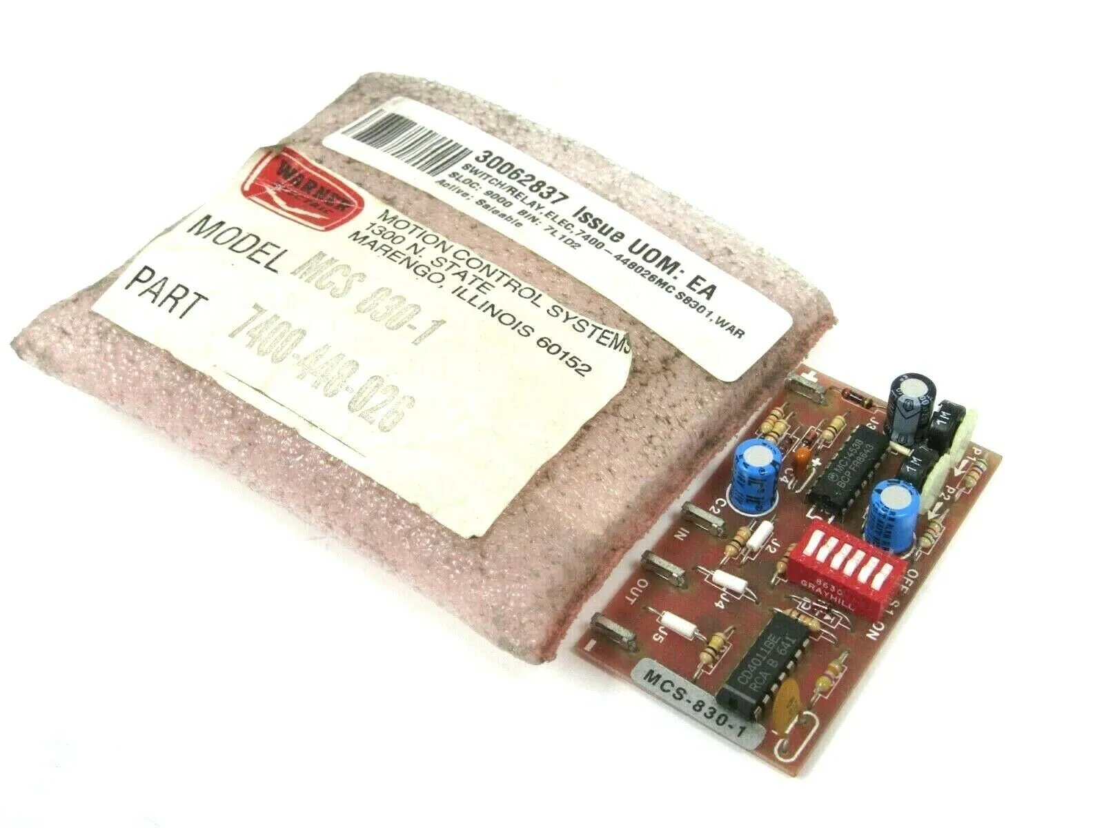 NEW WARNER ELECTRIC MCS 830-1 7400-448-026 RELAY SWITCH BOARD 7400448026 MCS8301