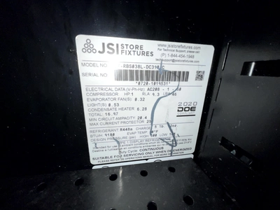 72-0462 JSI RF-RBS038L-DC310-C Self Contained Slanted Cooler Case