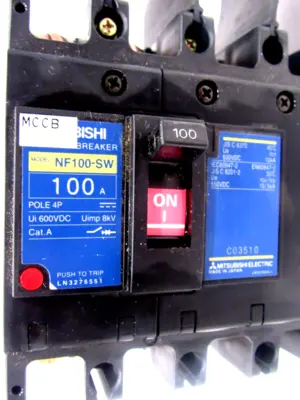 NEW MITSUBISHI NF100-SW CIRCUIT BREAKER 100A 4POLE NF100SW