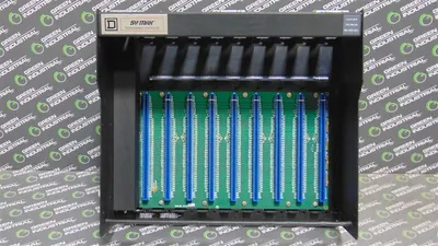 Square D 8030 RRK200 SY/MAX 9 Slot Rack Chassis Series E2 Used