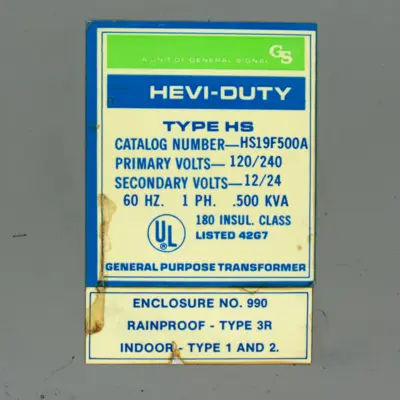 USED GENERAL SIGNAL HS19G500A