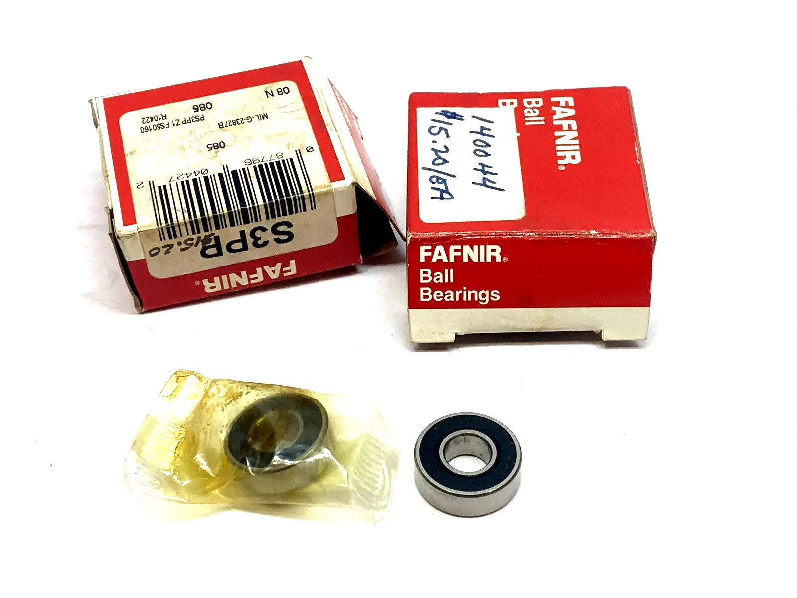 NEW FAFNIR MINIATURE DEEP GROOVE BALL BEARING 3/8X7/8X0.281" DOUBLE SEAL