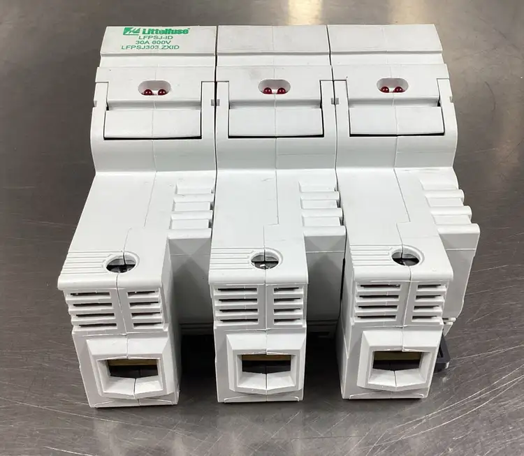 Used Littelfuse LFPSJ-ID FUSE HOLDER, 2 POLE, 30A, 600V. Fuse Accessories | Palmetto Automation #1155779
