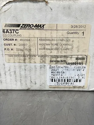 Used 2012 ZEROMAX 6A37C Miscellaneous MRO Ohio US | HGR 24 #1131390