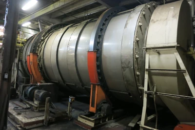Link belt Rotary Dryers, 22' x 14', Discharge air lock