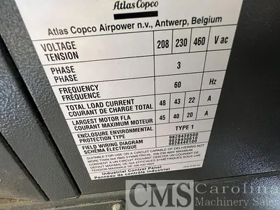 USED ATLAS COPCO MODEL GX11FF 15 HP COMPRESSOR