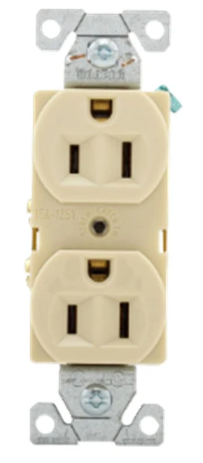 Eaton BR15V Commercial Duplex Receptacle, NEMA 5-15R, 15A 125V [New]