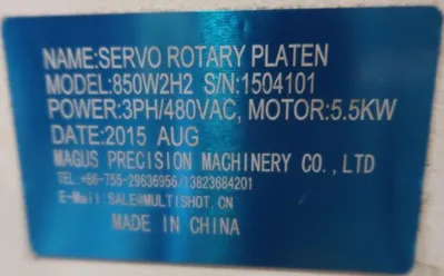 USED 2014 MOLD MASTER E-MULTI EM2-80-22