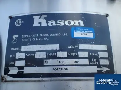 USED Kason 40" Kason Screener, S/S, 1 Deck