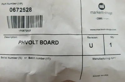 NEW MARKEM IMAJE 0672528 PHVOLT BOARD REV.U