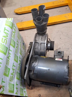 BALDOR CMM3314T INDUSTRIAL MOTOR WITH SONIC AIR SYSTEMS SONIC 100 BLOWER