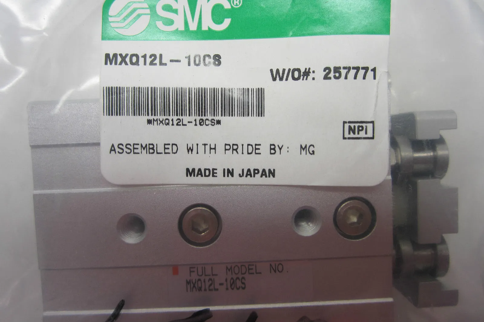 NEW SMC MXQ12L-10CS SLIDE TABLE CYLINDER MXQ12L10CS