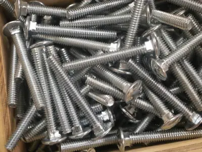 Carriage Bolts (10 pcs) 1/4-20 X 2" - Zinc Plated - 307A - Coarse Thread