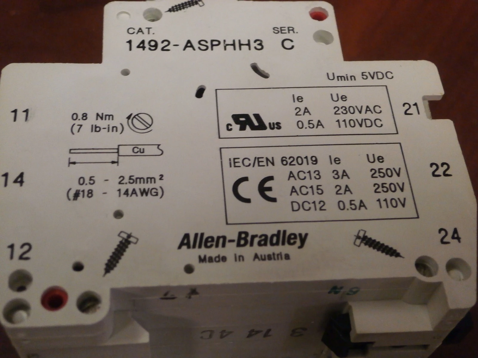 USED Allen-Bradley 1492-ASPHH3