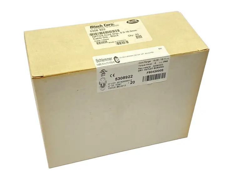 New | in-Stock Altech Corp Polyamide Strain Relief Cable Gland 3/4" NPT PKG OF 20 Electrical Fittings Michigan US | Maverick Industrial Sales #1390865