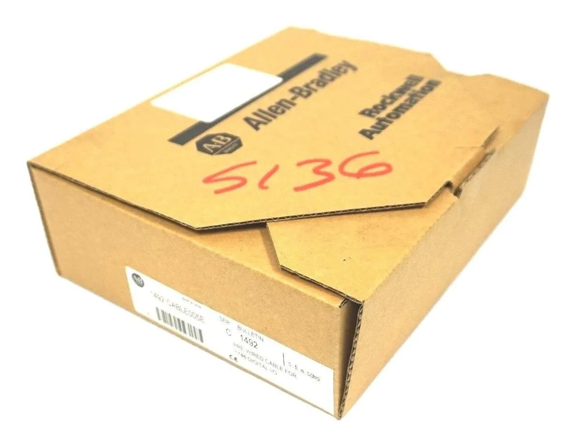 NEW ALLEN BRADLEY 1492-CABLE005E SER. C PRE WIRED CABLE FOR 1746 DIGITAL I/O