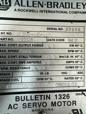 NEW Allen-Bradley 1326ab-a3e-11