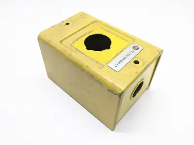 800H-1HZ | Allen Bradley  Yellow Painted Steel Electrical Enclosure 4-1/2"x3"x3" - Used