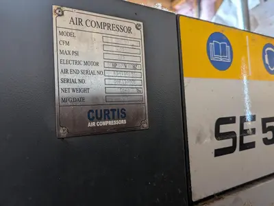 USED CURTIS AIR COMPRESSOR SE 50