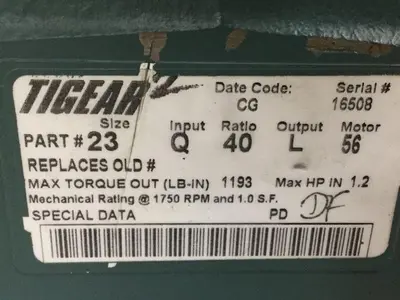 USED RELIANCE ELECTRIC P56X1526H