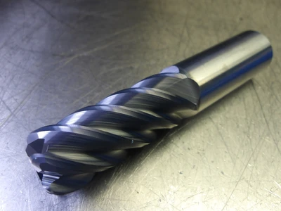 Kyocera/SGS 20mm 5 Flute Carbide CR Endmill 20mm Shank 4mm R 42652 (LOC3611)
