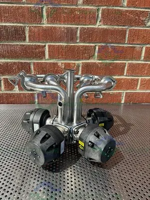 USED 5 ITT PURE FLO ADVANTAGE STAINLESS STEEL DIAPHRAGM VALVE W/ 1" SANITARY FITTING