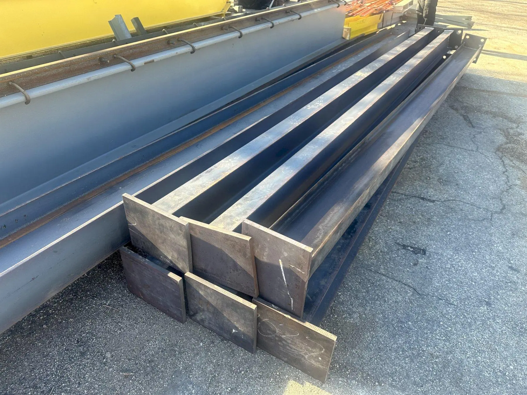 (6) 13' HIGH I-BEAM COLUMN UPRIGHTS FOR 5 TON CRANE: STOCK #22455