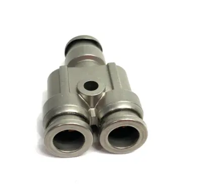 USED SMC METAL Y-UNION FITTING 8MM TUBE OD