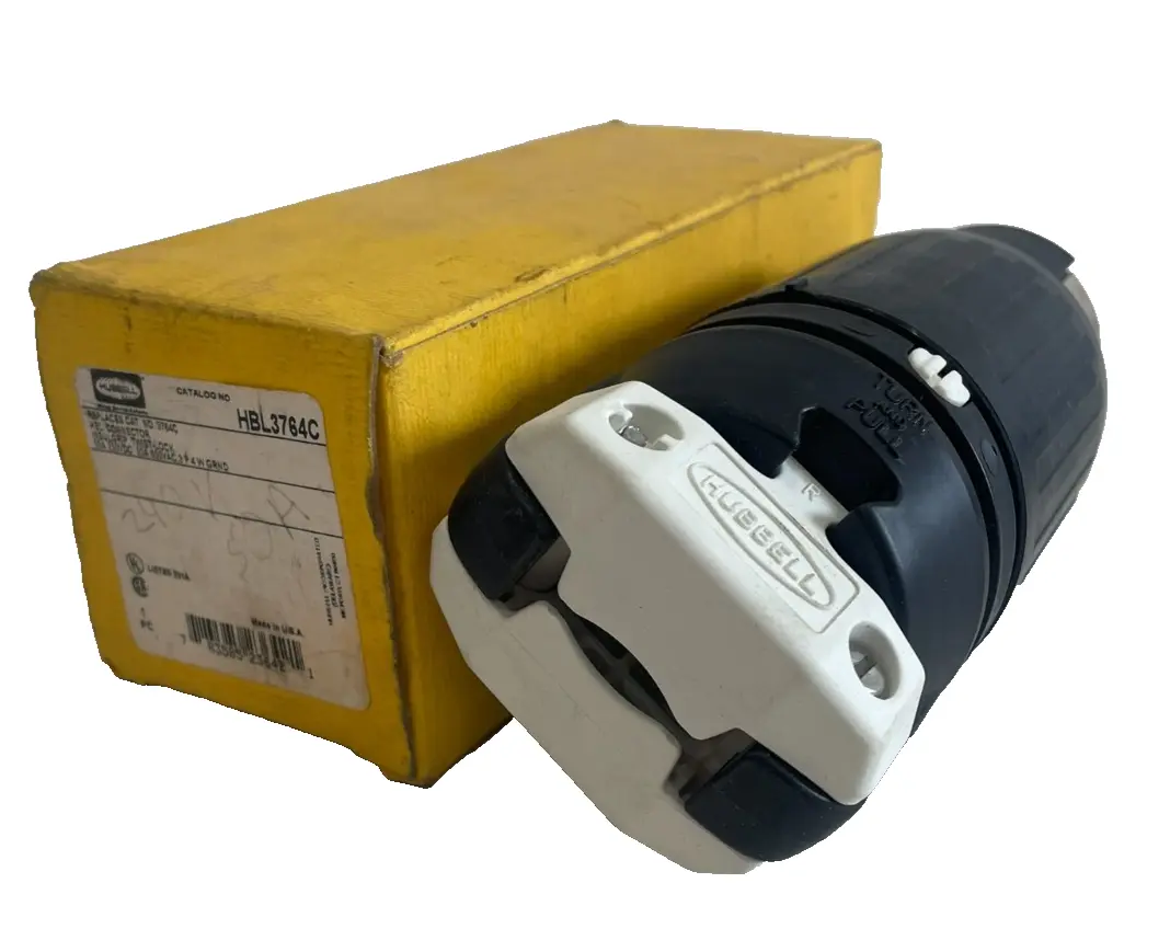 NEW HUBBELL HBL3764C CONNECTOR 50AMP 250VDC 600VAC