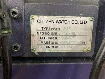 Used 2001 CITIZEN (MARUBENI CITIZEN-CINCOM) C16 VII Swiss Type Automatic Screw Machines Minnesota US | Machinesused.com #1518702